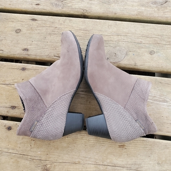 Mephisto Michaela Birch Bucksoft Dark Taupe VIP Snake Ankle Boots Booties 7 - Picture 6 of 11